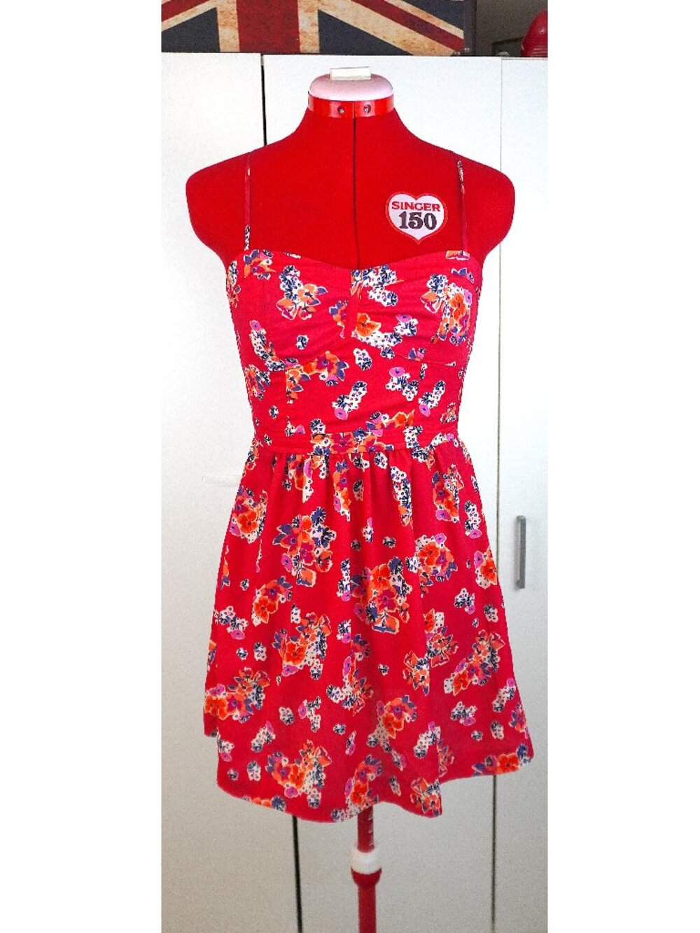 AE Hot Pink Floral Mini Dress